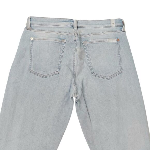 7 For All Mankind Jeans Womens 29 Blue Josefina Skinny Boyfriend Stretch Button - Picture 7 of 12